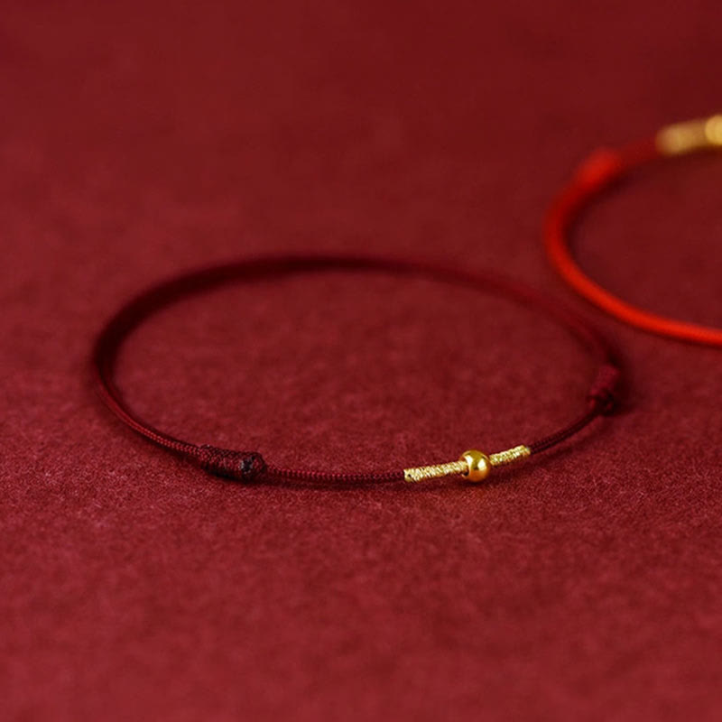 ATELIER-TIBET – Bracelet / Chevillère de Protection en Fil Rouge & Argent Sterling 925