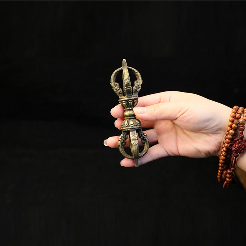 ATELIER-TIBET – Vajra Dorje Tibétain en Cuivre Fait Main au Népal | Décoration Méditation