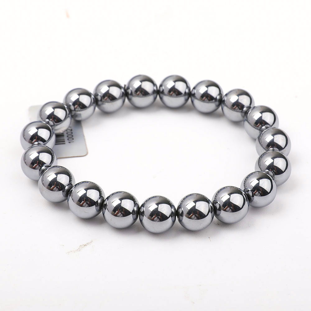 ATELIER-TIBET – Bracelet en Térahertz – Protection Symbolique & Ancrage – Perles 10 mm