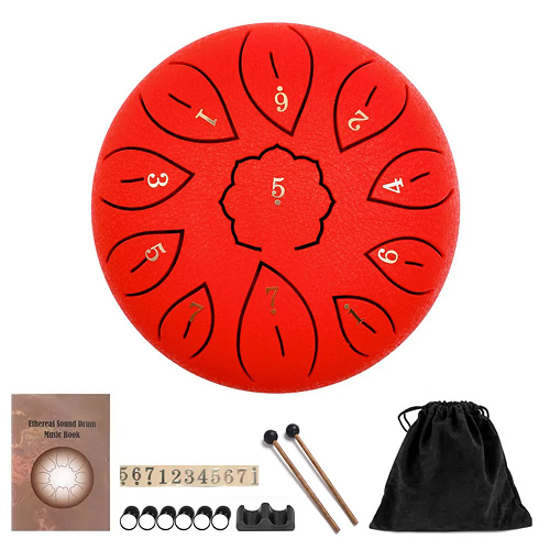 ATELIER-TIBET Tongue Drum 11 notes – Ensemble Steel Drum compact & accessible pour méditation et détente