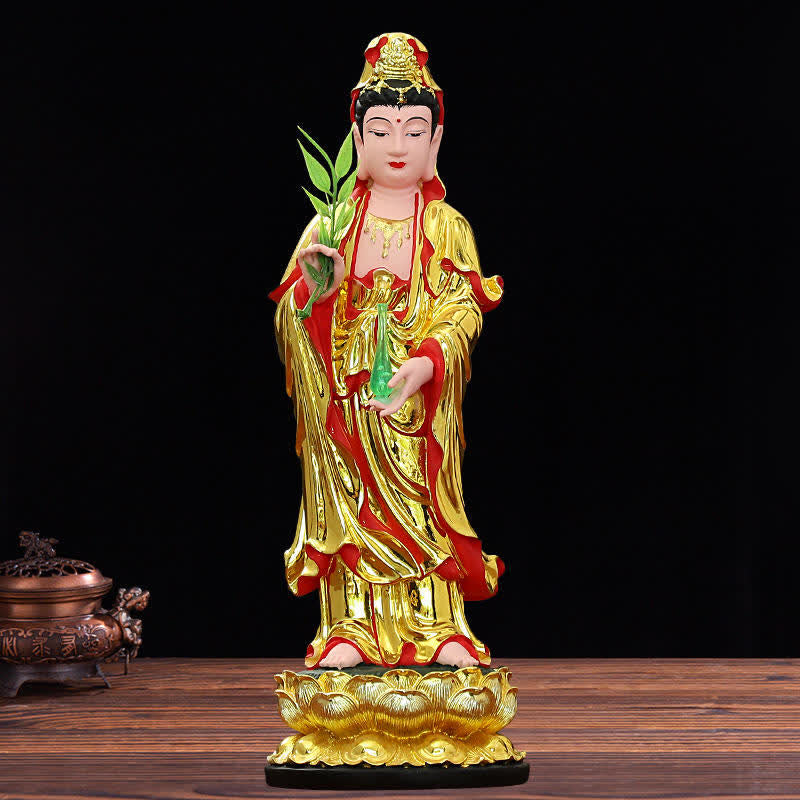 ATELIER-TIBET Figurine de Bodhisattva Avalokitesvara de Chenrezig Statue en résine Harmony Décoration de la maison