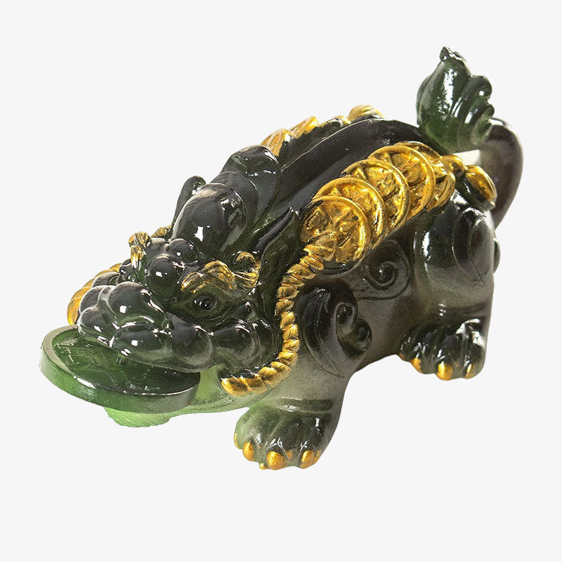 ATELIER-TIBET Pierres changeantes de couleur, petites pièces de cuivre PiXiu, résine, thé, animal de compagnie, richesse, décoration de la maison