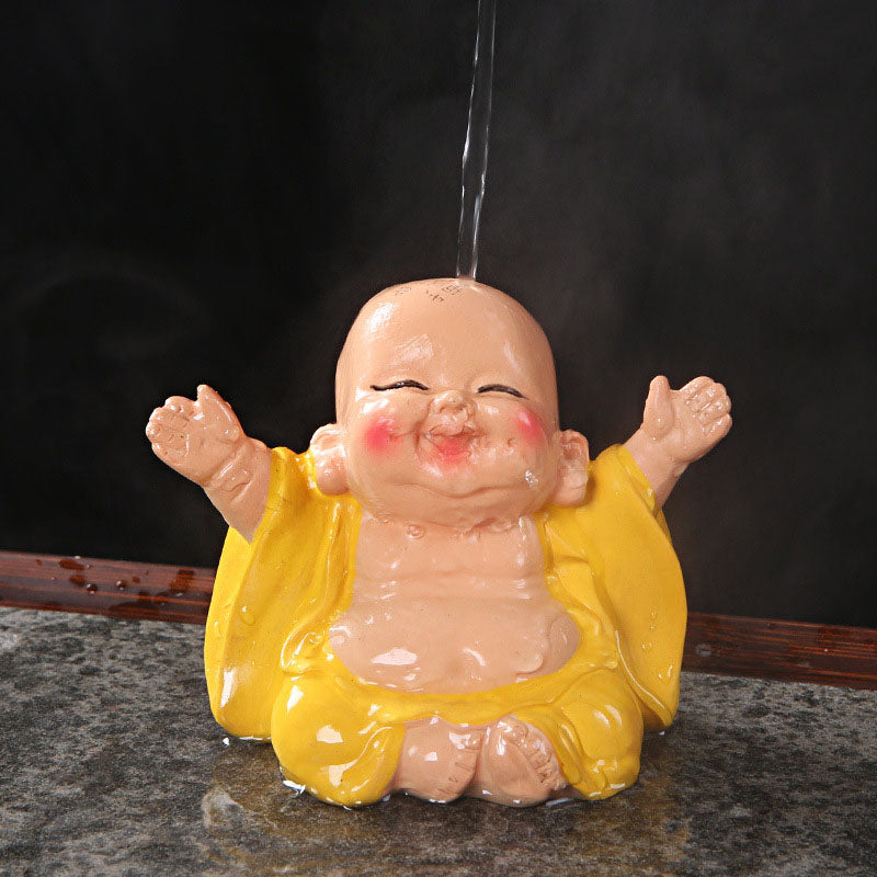 ATELIER-TIBET changeantes de couleur Bouddha rieur résine thé animal de compagnie richesse maison figurine décoration