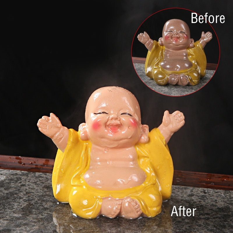 ATELIER-TIBET changeantes de couleur Bouddha rieur résine thé animal de compagnie richesse maison figurine décoration