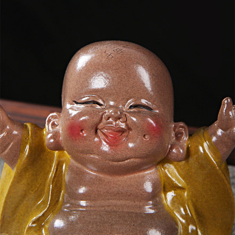 ATELIER-TIBET changeantes de couleur Bouddha rieur résine thé animal de compagnie richesse maison figurine décoration