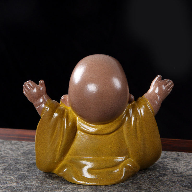 ATELIER-TIBET changeantes de couleur Bouddha rieur résine thé animal de compagnie richesse maison figurine décoration