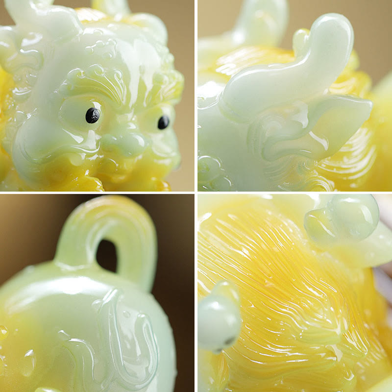 ATELIER-TIBET changeantes de couleur petit lingot de PiXiu résine thé animal de compagnie richesse maison figurine décoration