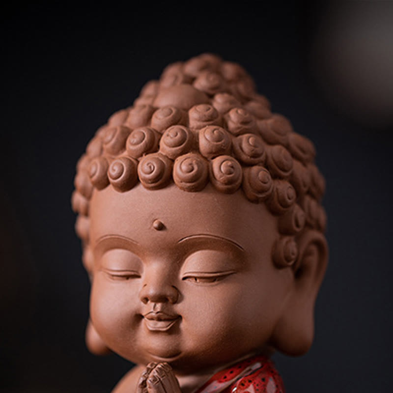 ATELIER-TIBET Mini Gautama bouddha Sakyamuni Kwan Yin Avalokitesvara Ksitigarbha sérénité décoration de bureau en céramique