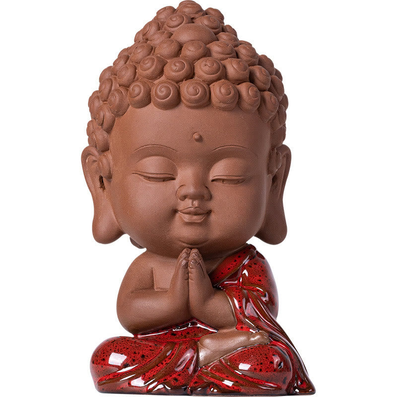 ATELIER-TIBET Mini Gautama bouddha Sakyamuni Kwan Yin Avalokitesvara Ksitigarbha sérénité décoration de bureau en céramique