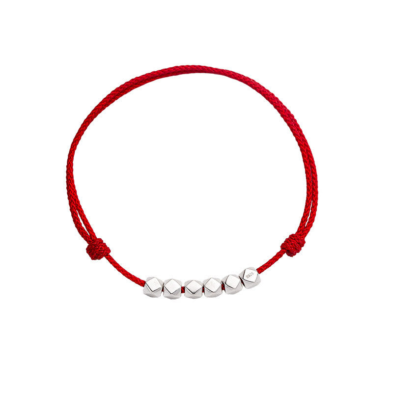 ATELIER-TIBET Chevillère Spirituelle Argent 925 et Corde Tressée