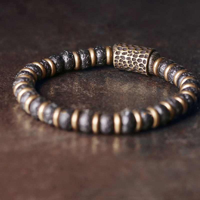 ATELIER-TIBET – Bracelet Spirituel Bien-Être en Perles de Cuivre & Laiton