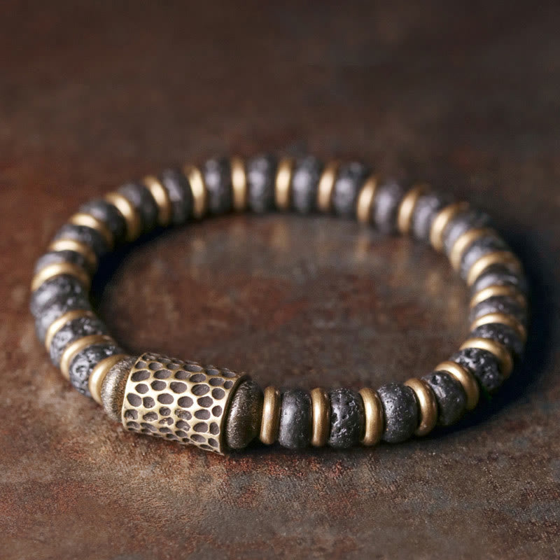 ATELIER-TIBET – Bracelet Spirituel Bien-Être en Perles de Cuivre & Laiton