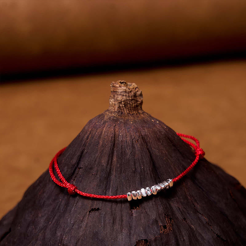 ATELIER-TIBET – Bracelet Fil Rouge & Argent Sterling 925, Tressage Fin Protecteur