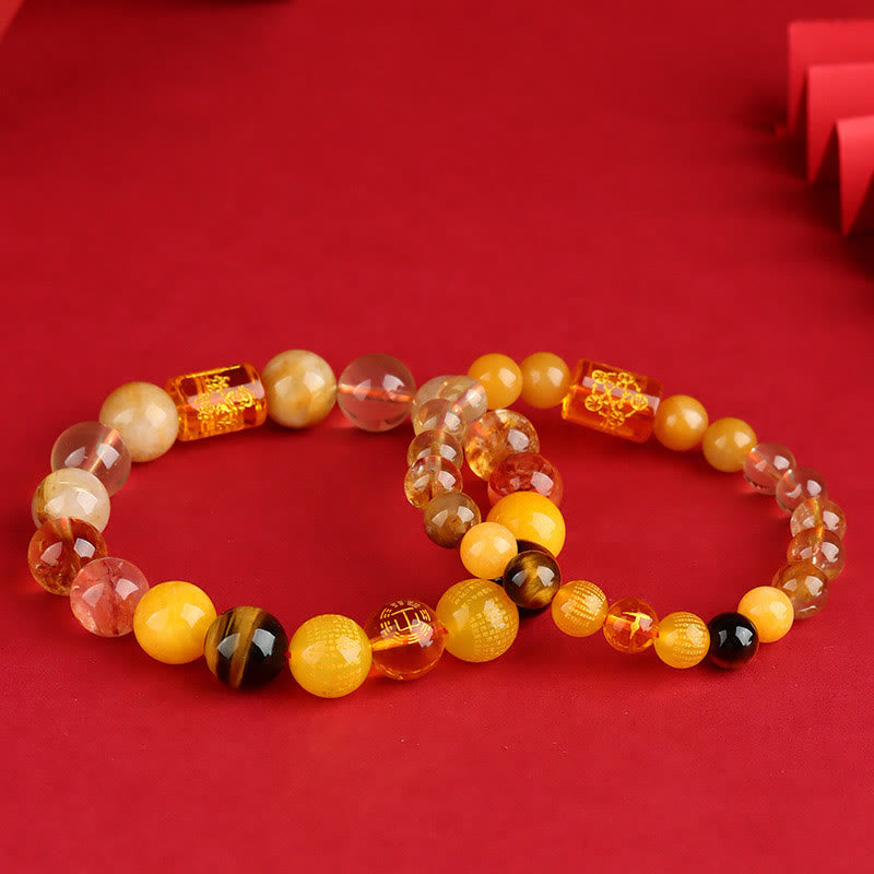 ATELIER-TIBET – Bracelet Agate des Cinq Éléments – Harmonie & Équilibre – Perles 8 mm