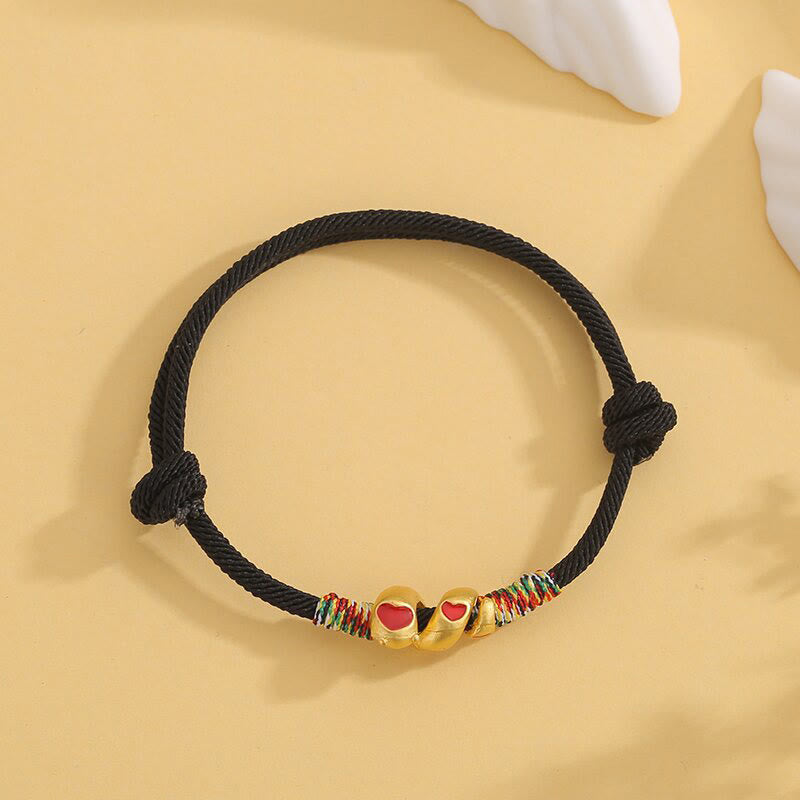 ATELIER-TIBET – Bracelet de Protection Fil Rouge avec Breloque Serpent en Alliage de Cuivre (Ajustable)