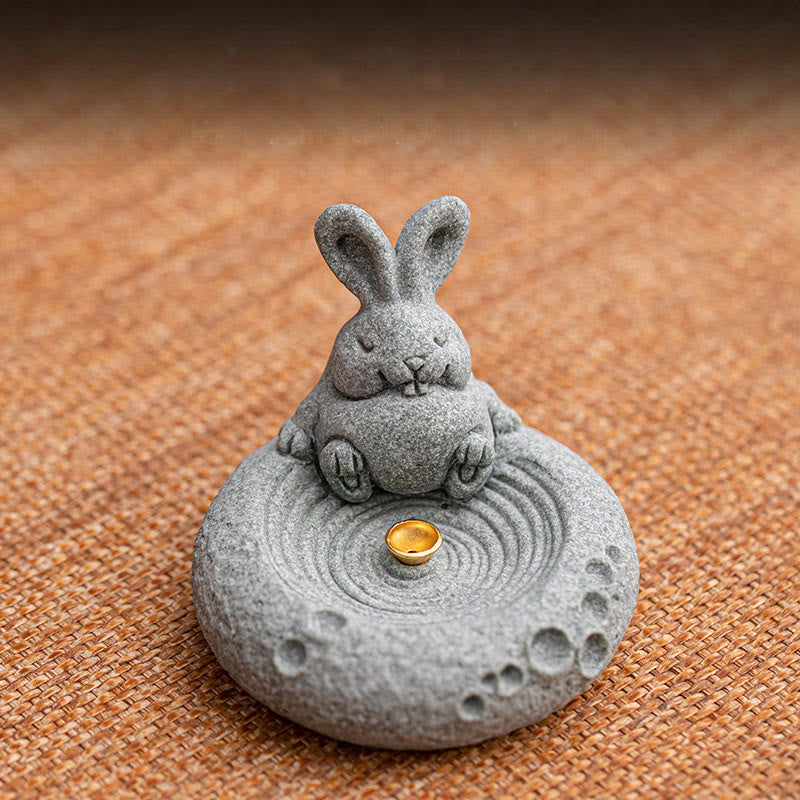 ATELIER-TIBET Brûleur d'encens de guérison du zodiaque chinois en Buddha Stones Décoration de bureau