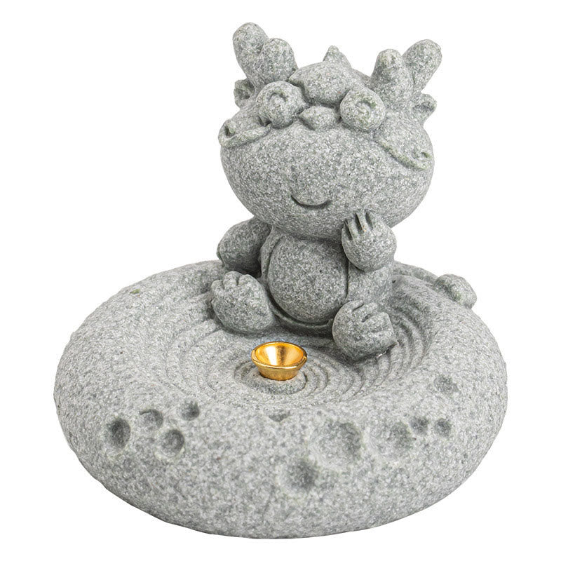 ATELIER-TIBET Brûleur d'encens de guérison du zodiaque chinois en Buddha Stones Décoration de bureau