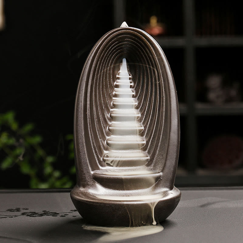 ATELIER-TIBET – Brûleur d’Encens Main de Bouddha Céramique – Artisanat & Fumée à Reflux