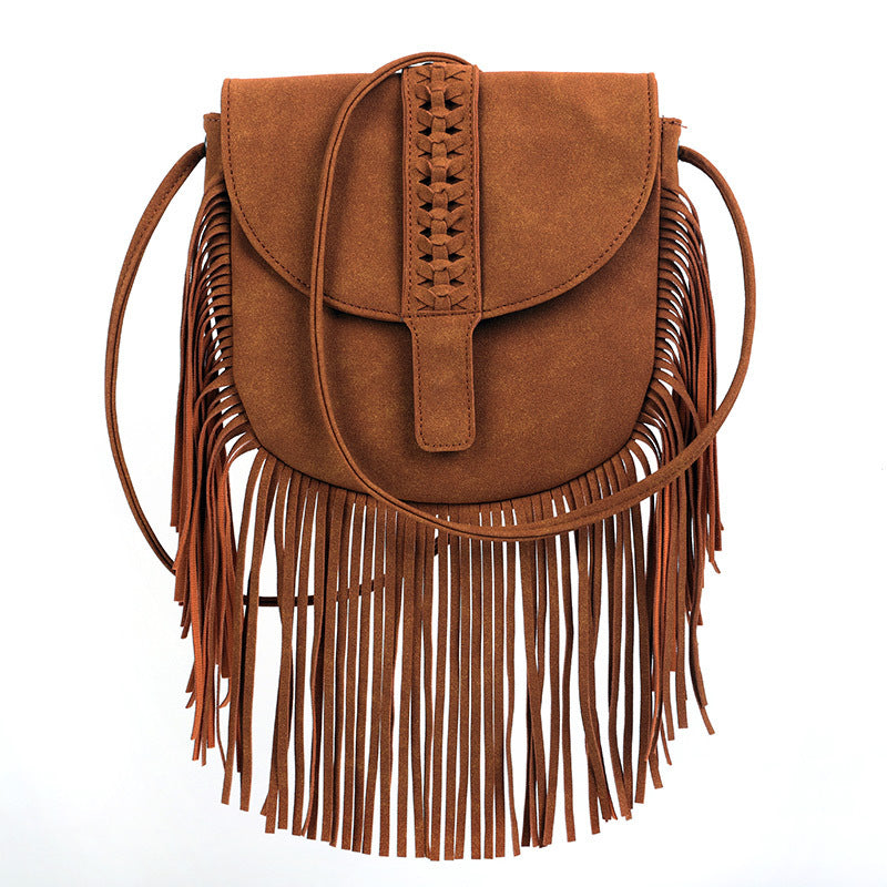 ATELIER-TIBET – Sac à bandoulière femme en imitation daim – Polyester – 19 cm