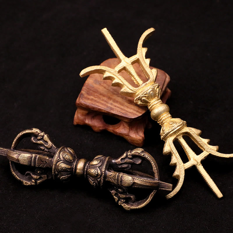 ATELIER-TIBET – Vajra Dorje Tibétain en Cuivre Fait Main au Népal | Décoration Méditation