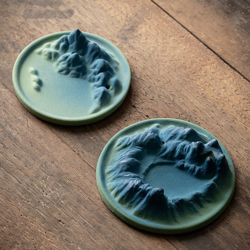 ATELIER-TIBET Brûleur d'encens à refoulement en céramique Creative Mountain River