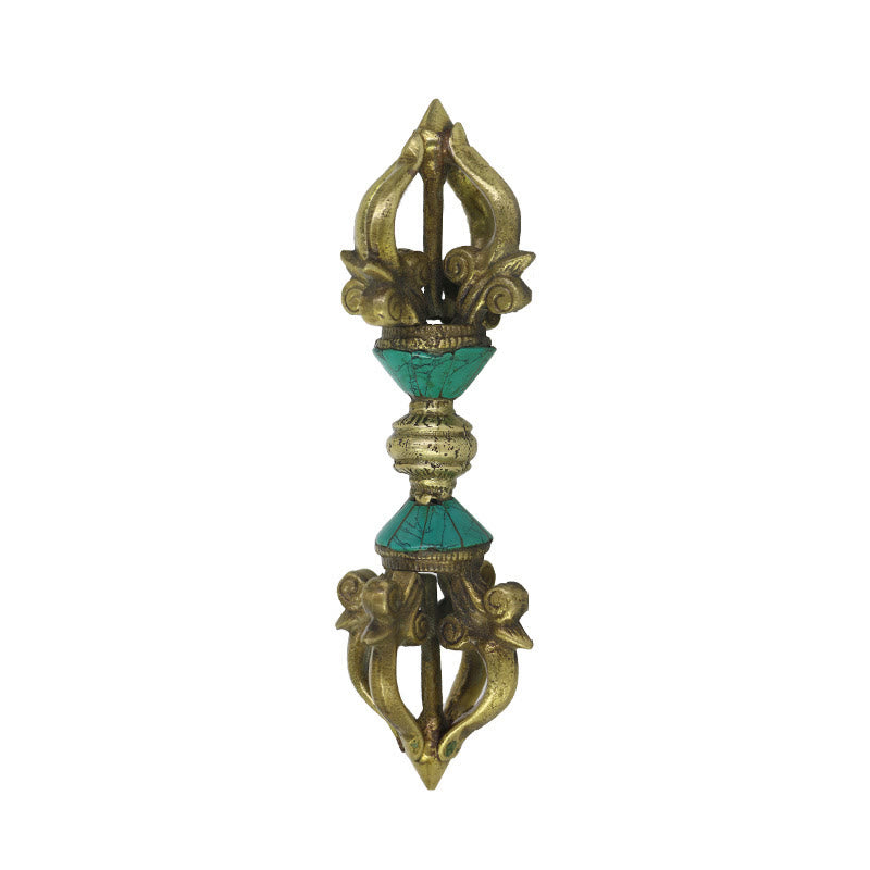 ATELIER-TIBET – Vajra Dorje Tibétain en Cuivre Cinq Branches Fait Main | Outil Spirituel de Méditation