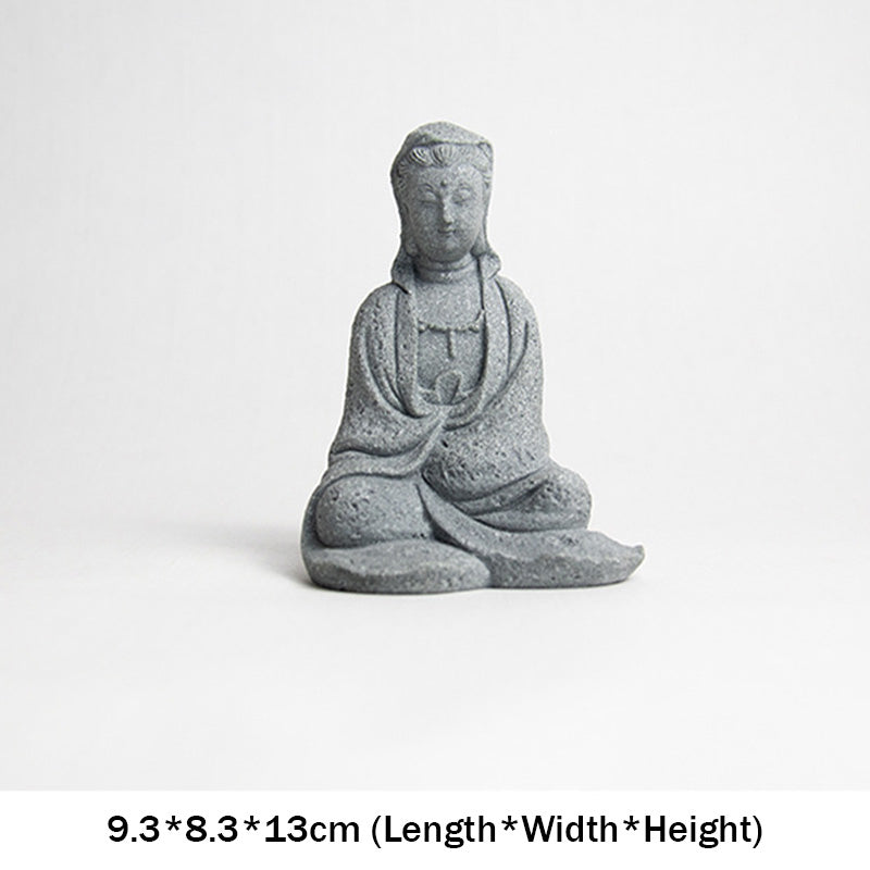 ATELIER-TIBET Statue Avalokiteshvara en grès – Bénédiction et sérénité pour la maison