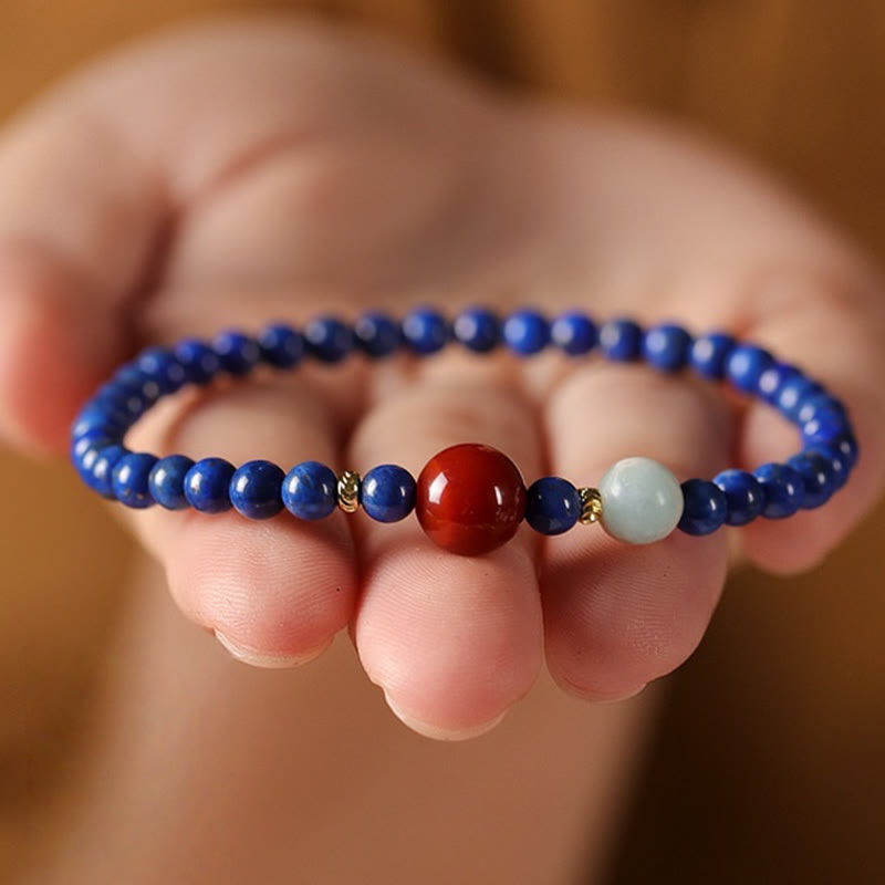 ATELIER-TIBET – Bracelet Équilibre en Lazurite Naturelle 4 mm (Méditation & Pleine Conscience)