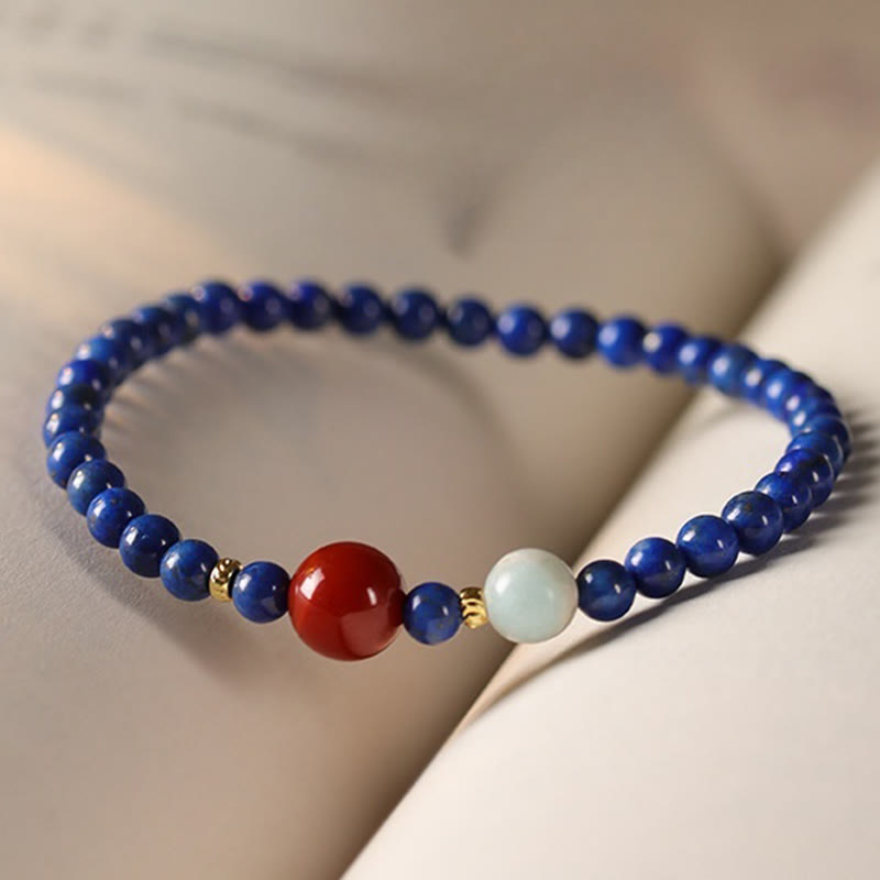 ATELIER-TIBET – Bracelet Équilibre en Lazurite Naturelle 4 mm (Méditation & Pleine Conscience)