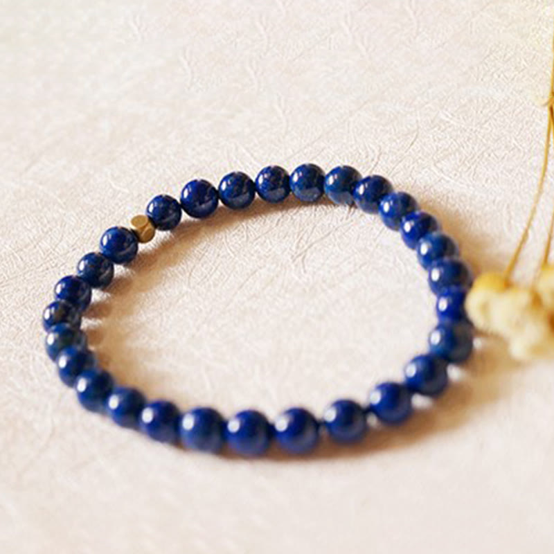 ATELIER-TIBET – Bracelet Lapis Lazuli 4 mm en Lazurite Naturelle