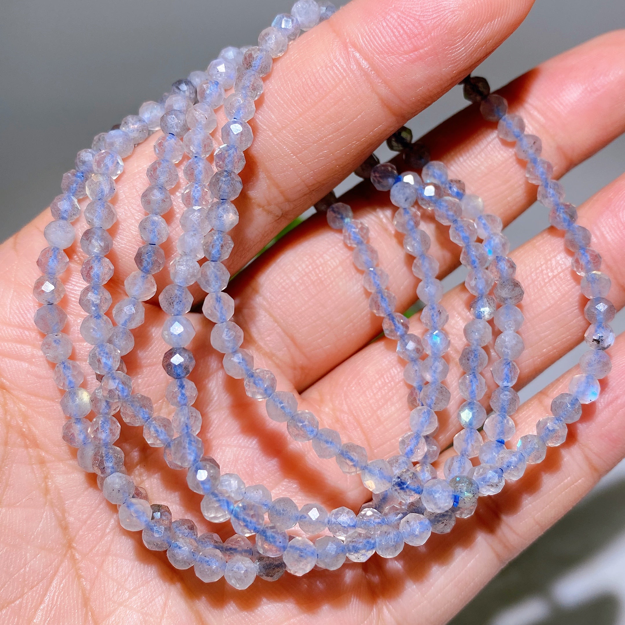ATELIER-TIBET – Bracelet Élégant en Quartz Rose Facetté 4 mm
