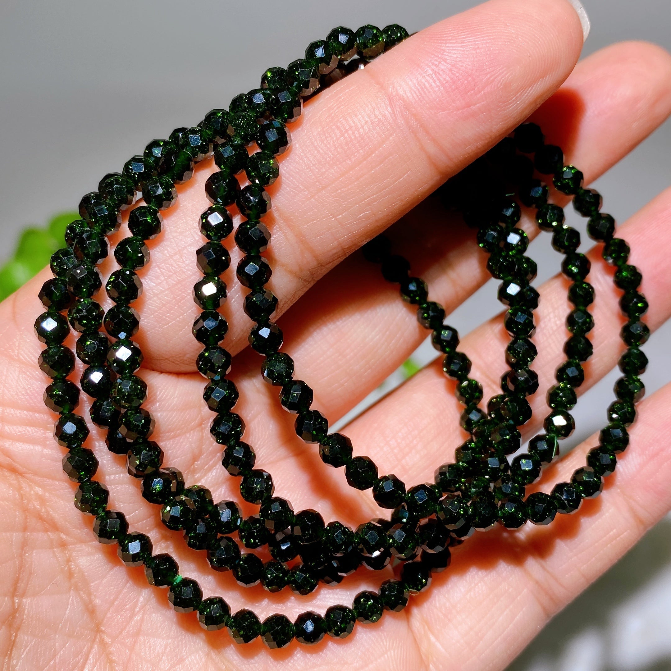 ATELIER-TIBET – Bracelet Élégant en Quartz Rose Facetté 4 mm