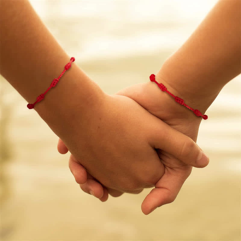 ATELIER-TIBET – Coffret de 4 Bracelets de Protection Mauvais Œil en Fil Rouge – Amulettes Symboliques Ajustables