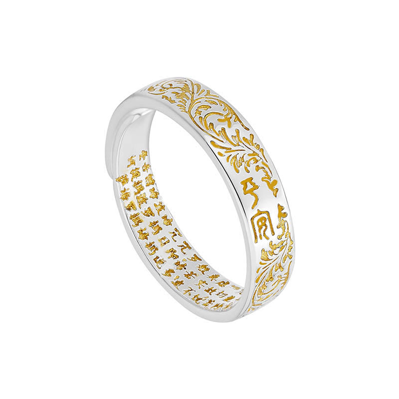 ATELIER-TIBET – Bague Lotus Ajustable en Cuivre Gravé