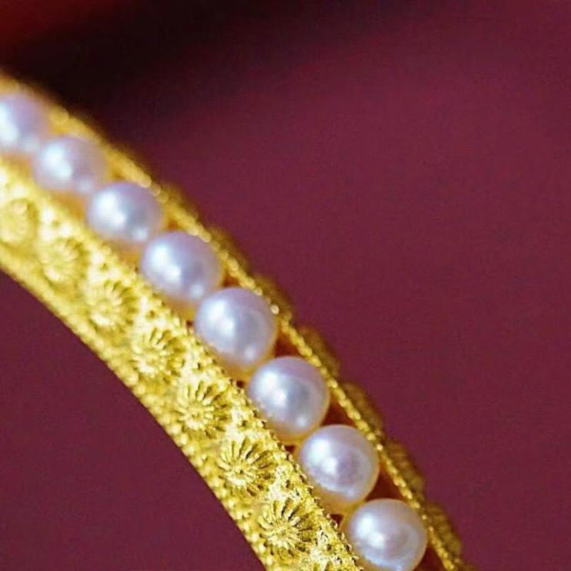 ATELIER-TIBET Bracelet Manchette Cuivre & Perles – Équilibre & Douceur