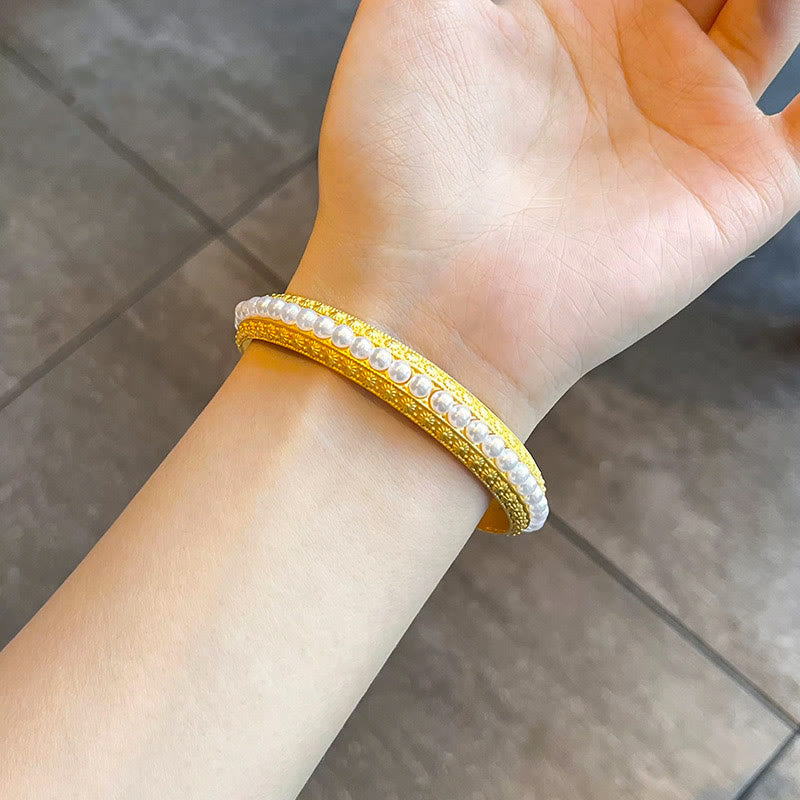 ATELIER-TIBET Bracelet Manchette Cuivre & Perles – Équilibre & Douceur