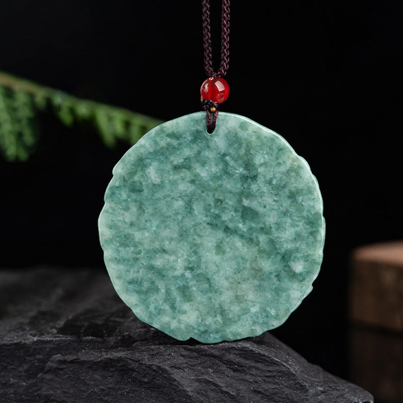 ATELIER-TIBET – Collier Dragon Yin Yang en Jade Naturel