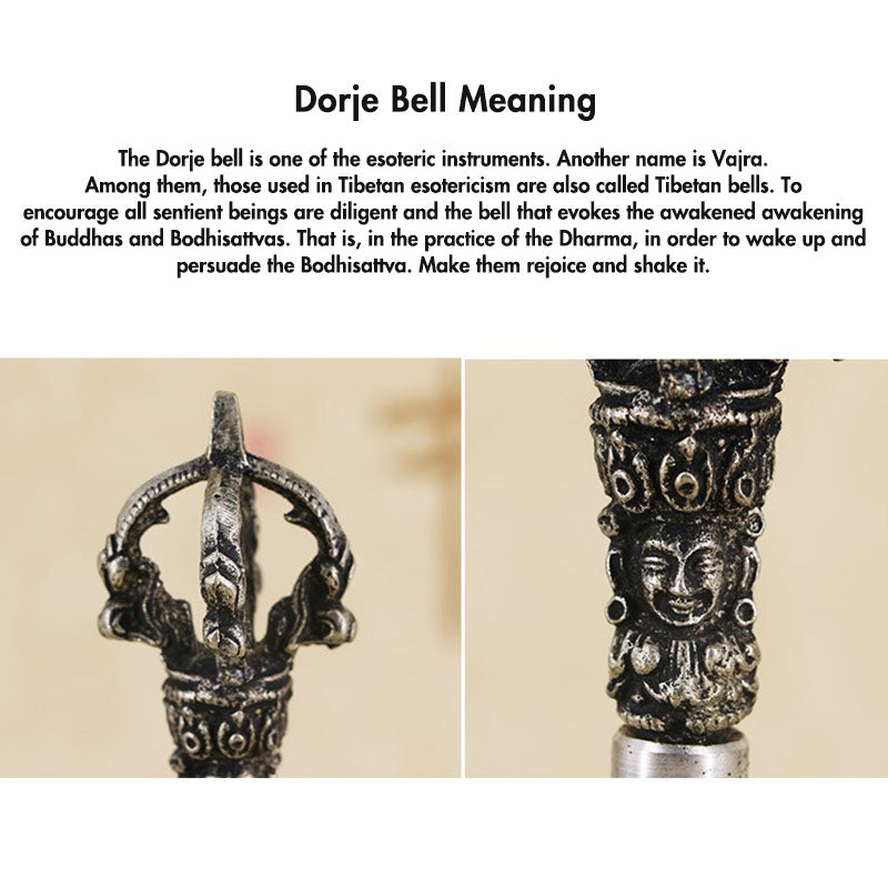 ATELIER-TIBET – Cloche de Méditation et Vajra Dorje | Ensemble Rituel en Cuivre