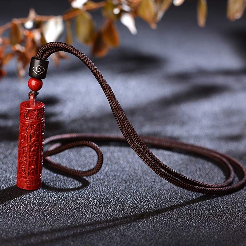 ATELIER-TIBET – Collier Traditionnel en Cinabre et Santal Rouge (50 cm)