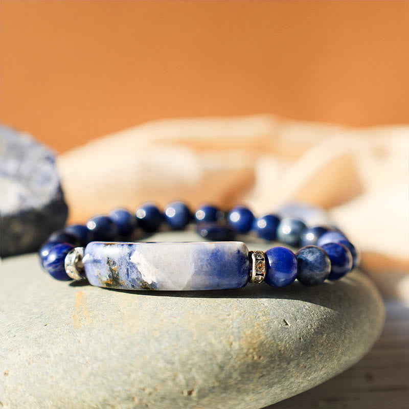 ATELIER-TIBET – Bracelet en Améthyste Naturelle Forme Cœur 8 mm, Perles Artisanales
