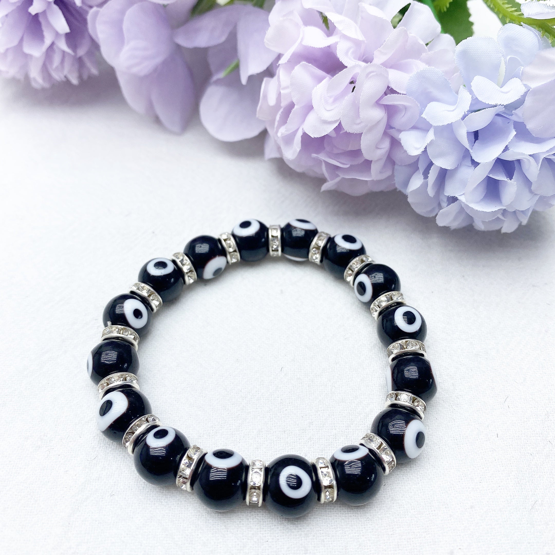 ATELIER-TIBET Bracelet Œil Protecteur Cristal 8-10mm