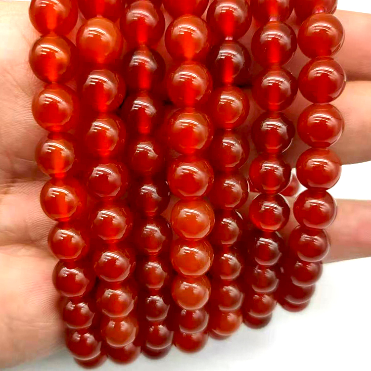 ATELIER-TIBET – Bracelet en Cornaline Naturelle 8 mm, Perles Polies Énergétiques