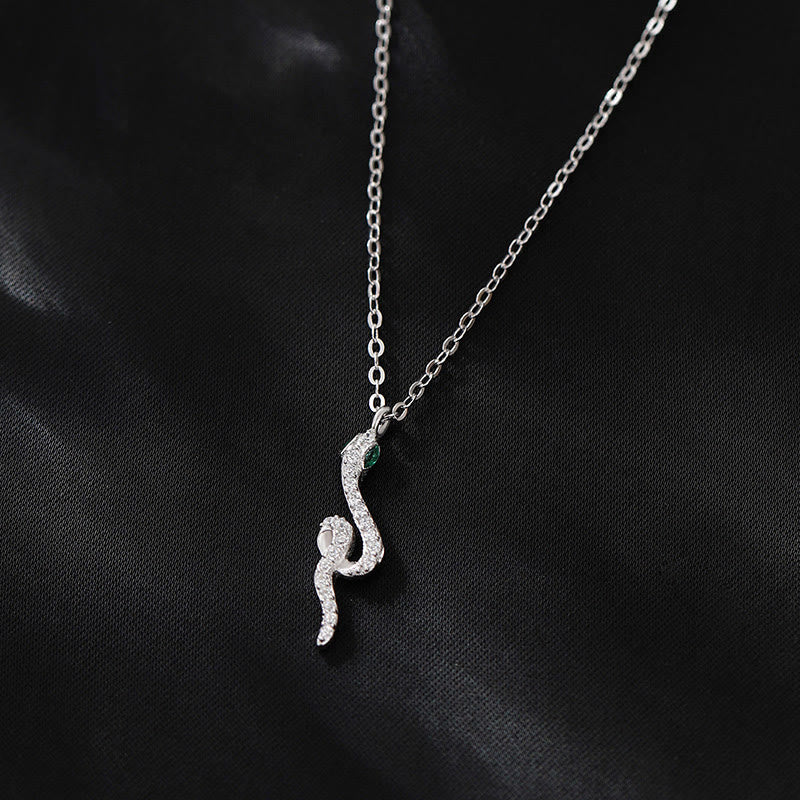ATELIER-TIBET – Collier Serpent en Argent Sterling 925 | Zodiaque Chinois