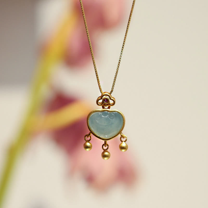 ATELIER-TIBET – Collier en Jade Naturel et Argent Sterling 925