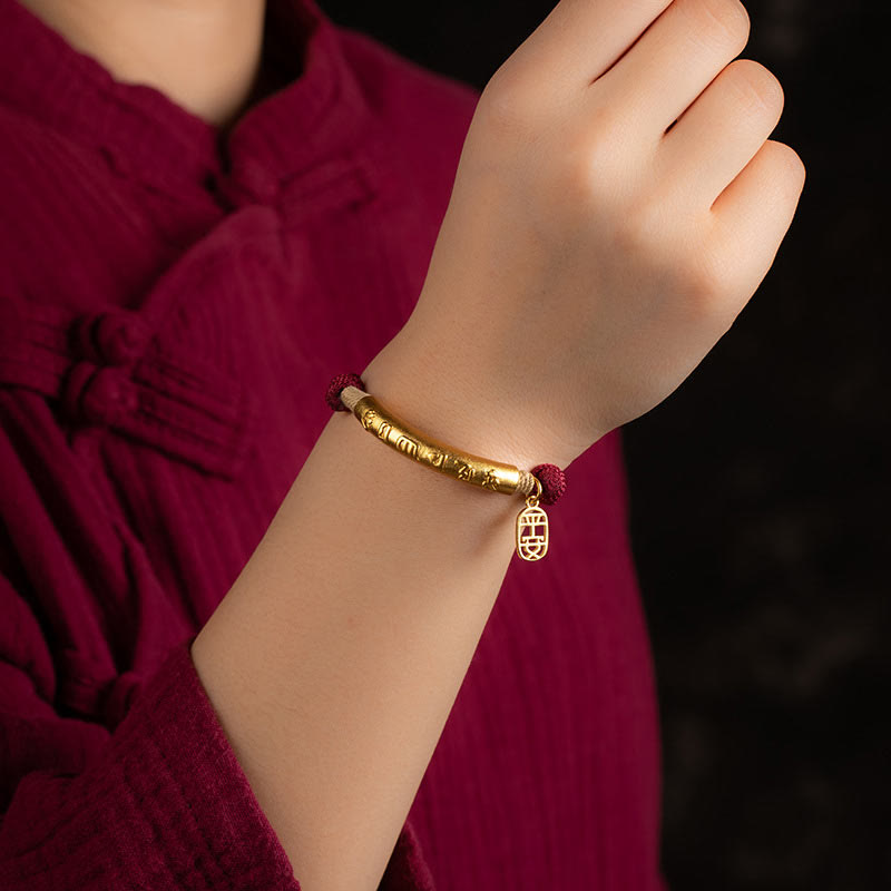 ATELIER-TIBET – Bracelet Mantra Om Mani Padme Hum en Argent 999 ou Cuivre