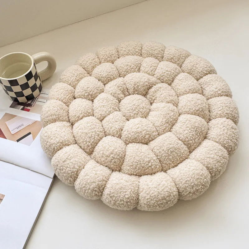 ATELIER-TIBET – Coussin Japonais Tissé à Motifs Fleuris en Coton & Polyester – 42 × 42 cm