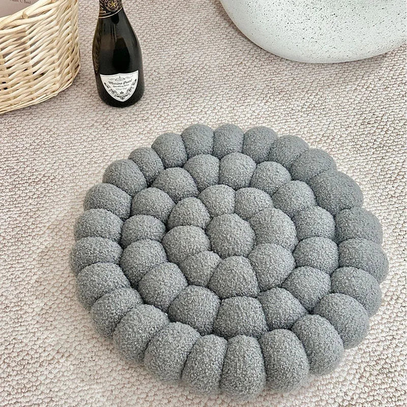 ATELIER-TIBET – Coussin Japonais Tissé à Motifs Fleuris en Coton & Polyester – 42 × 42 cm