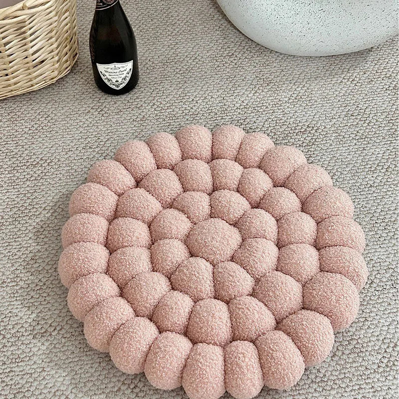 ATELIER-TIBET – Coussin Japonais Tissé à Motifs Fleuris en Coton & Polyester – 42 × 42 cm