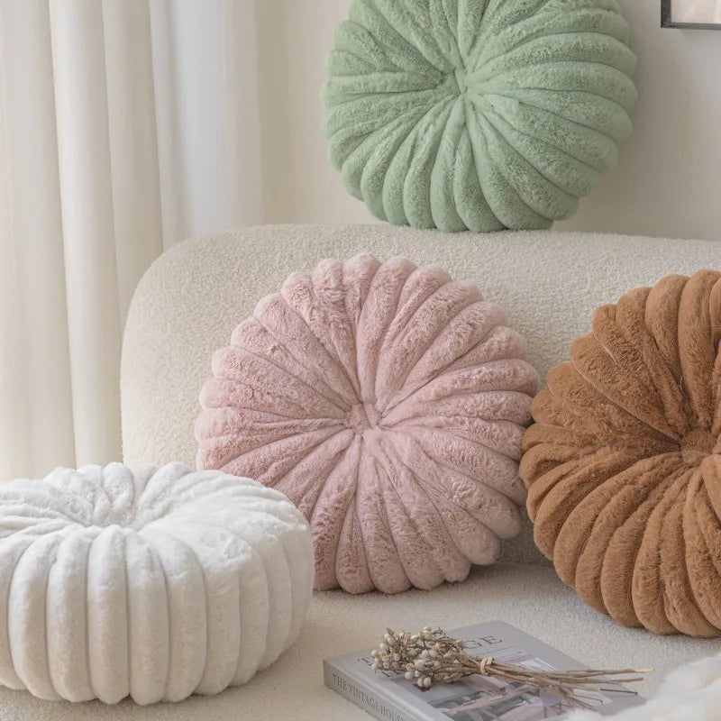 ATELIER-TIBET – Coussin Citrouille Japonais en Peluche Imitation Lapin – Style Kawaii