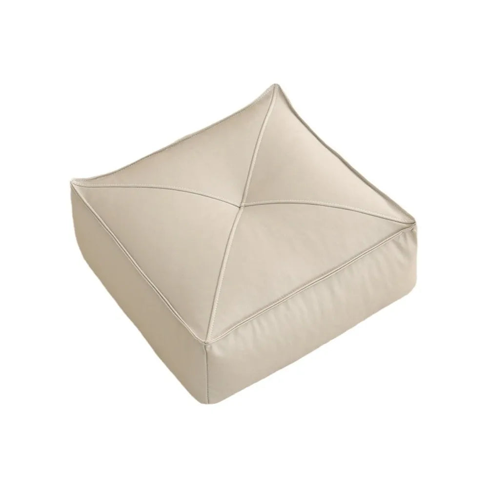 ATELIER-TIBET – Coussin de Sol Japonais Carré en Cuir PU & Particules EPS – 40 × 40 × 15 cm